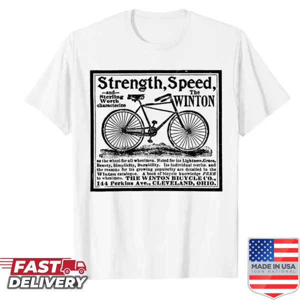 Vintage oversized shirt with a bicycle advertisement graphic