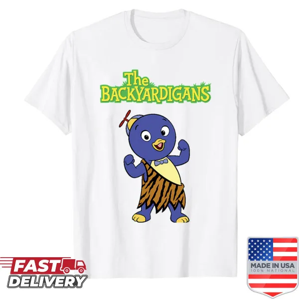 Retro animated movie logos printed on a shirt