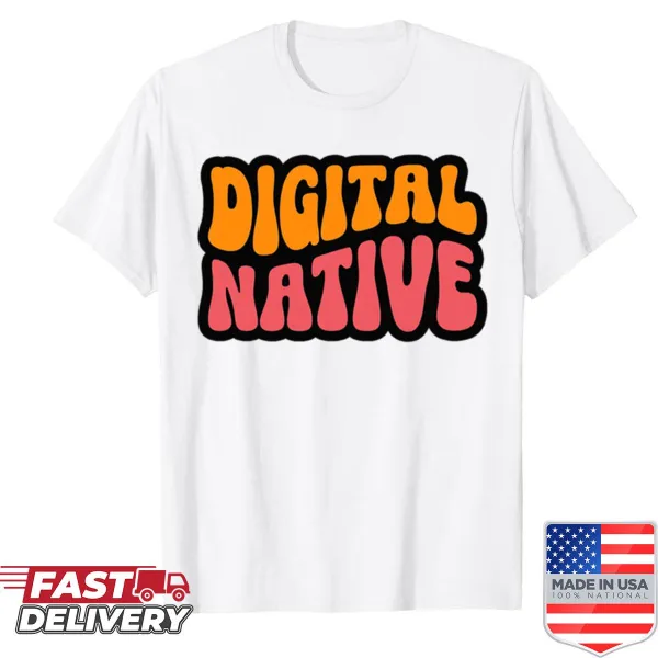 Bold typography design on an oversized digital native T-shirt