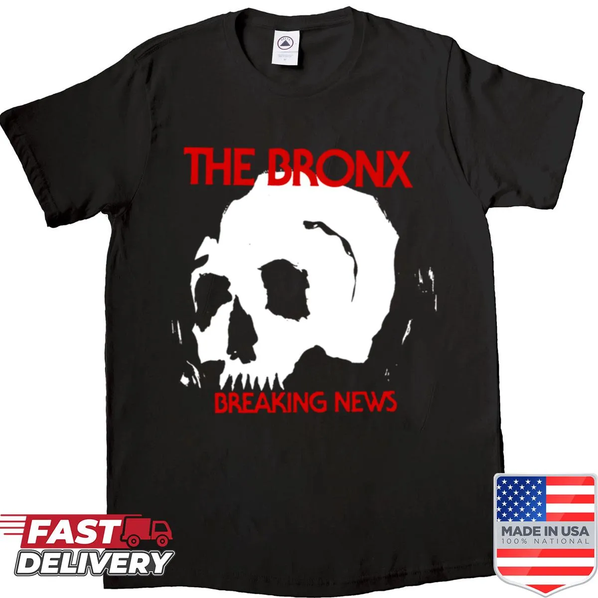 Vintage shirt with bold skull graphic from a heavy band