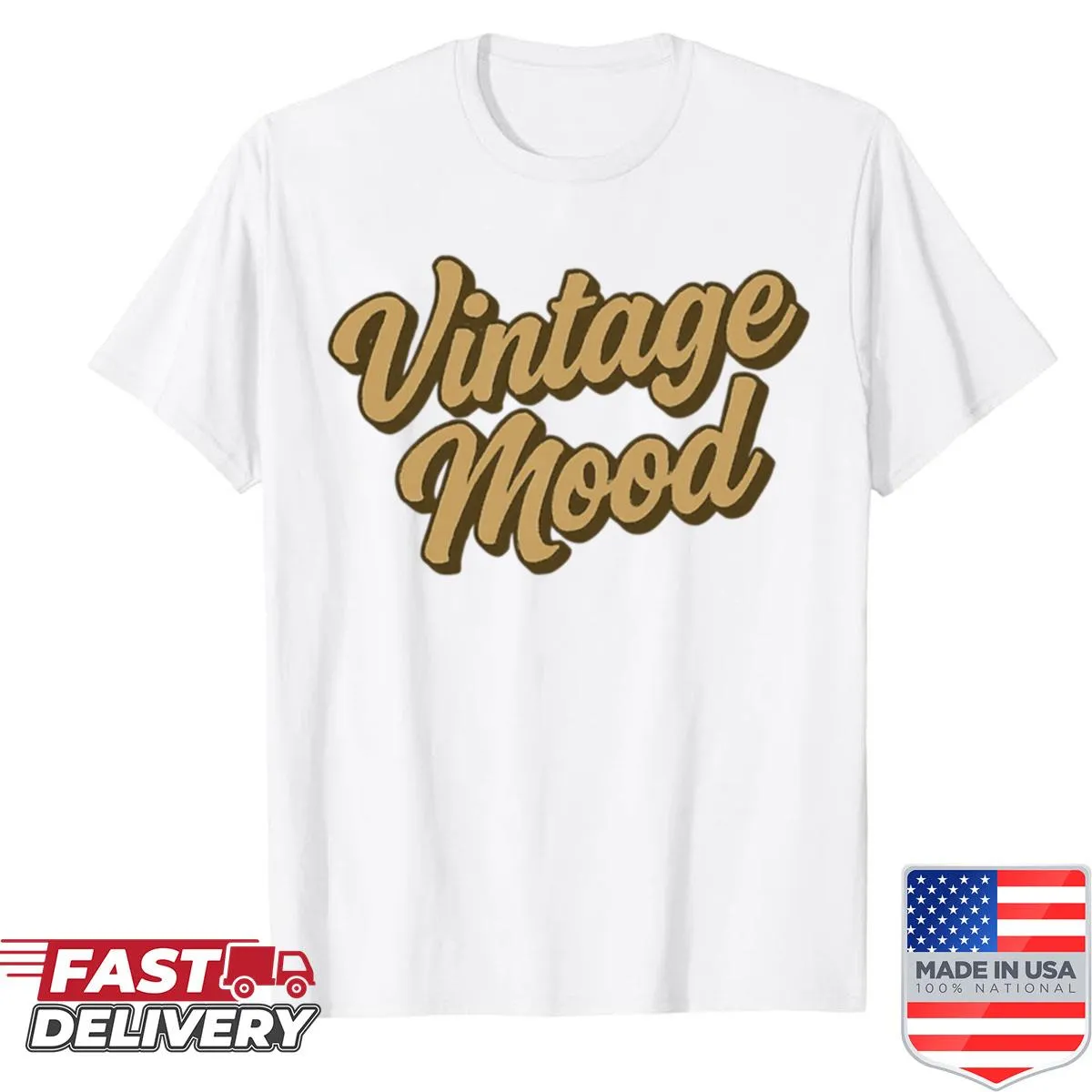 Vintage retro lettering T-shirt featuring playful typography