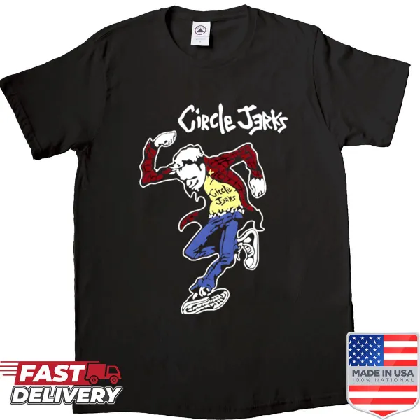 Vintage punk band shirt with a moshing dance graphic from the 90s
