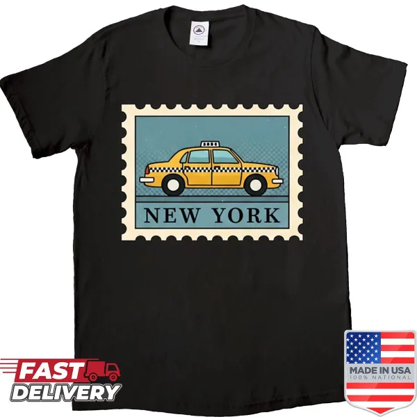 Vintage shirt with New York stamp graphic