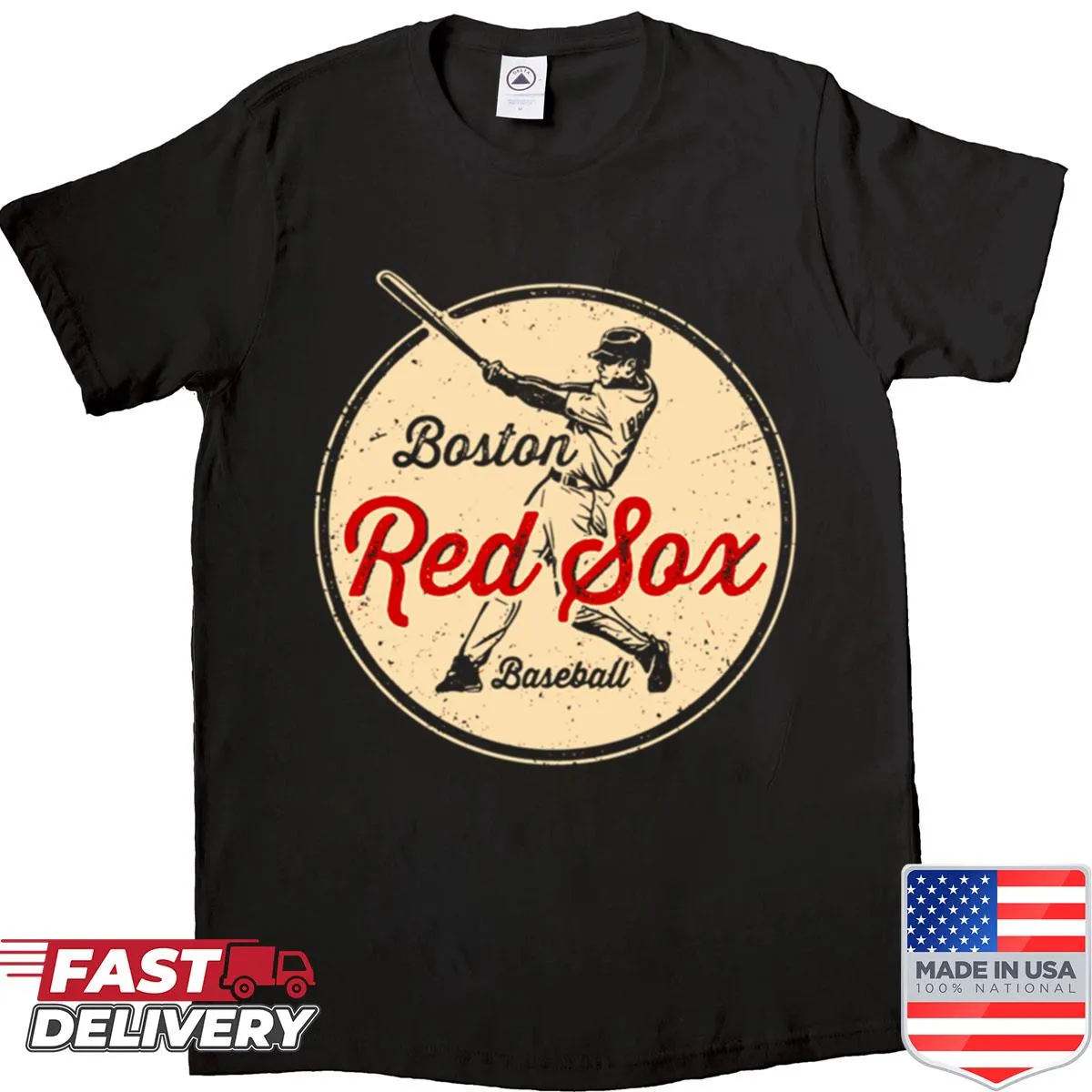 Vintage distressed shirt featuring the Red Sox logo