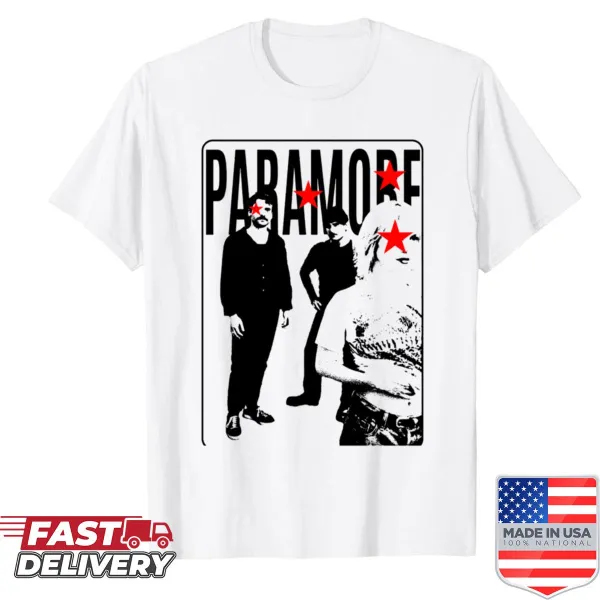 Vintage indie music shirt in red style