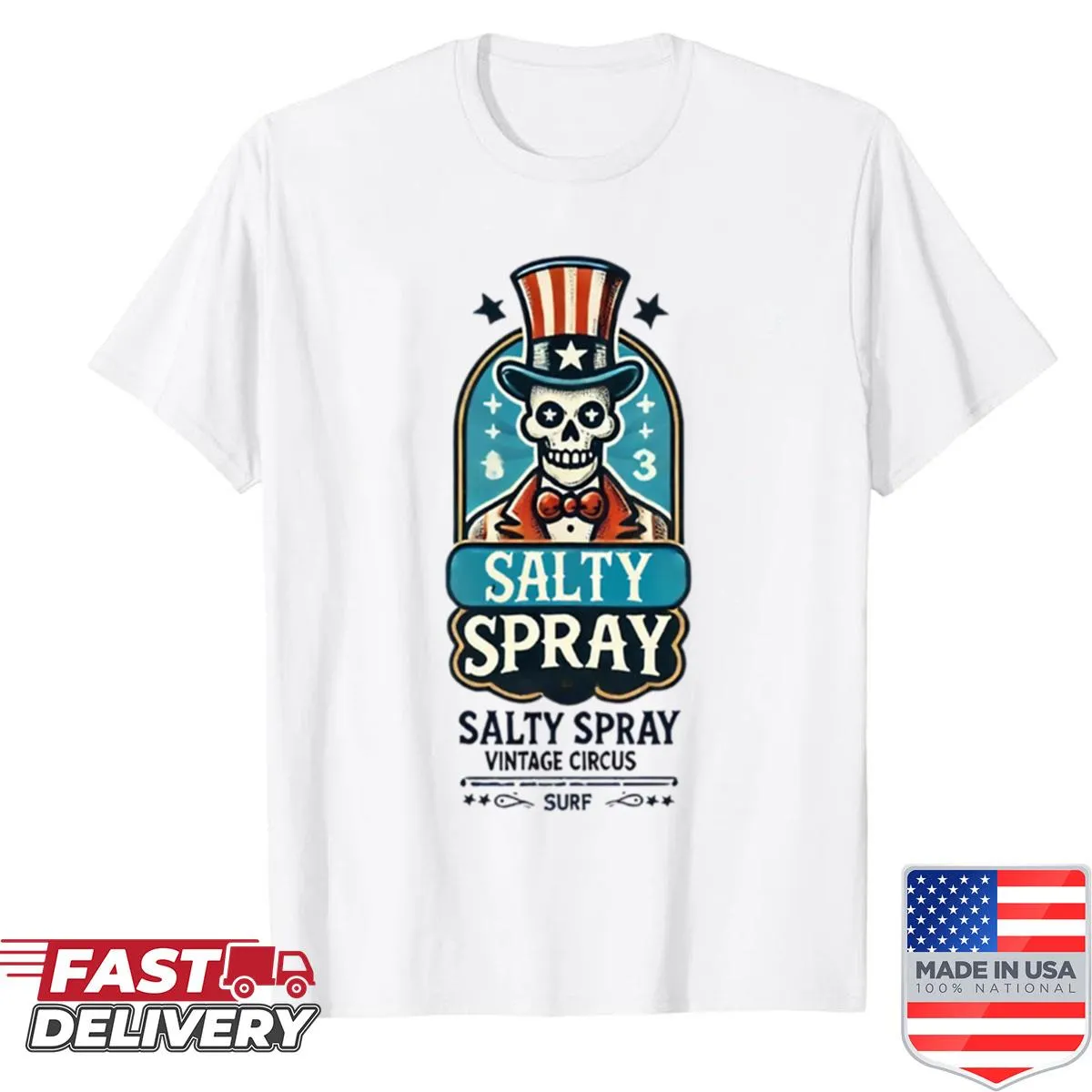 Vintage circus-themed shirt with playful design