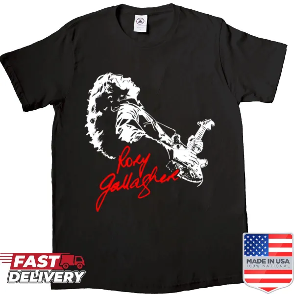 Vintage distressed t-shirt featuring a signature guitar graphic