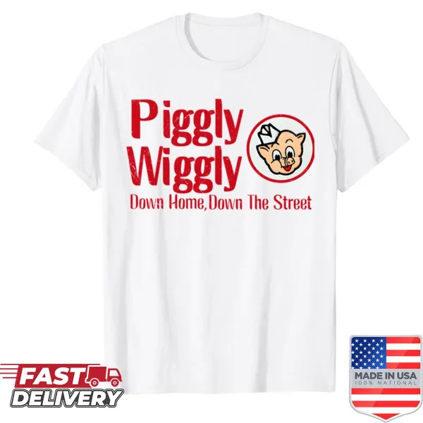 Cartoon logo t-shirt inspired by vintage supermarkets
