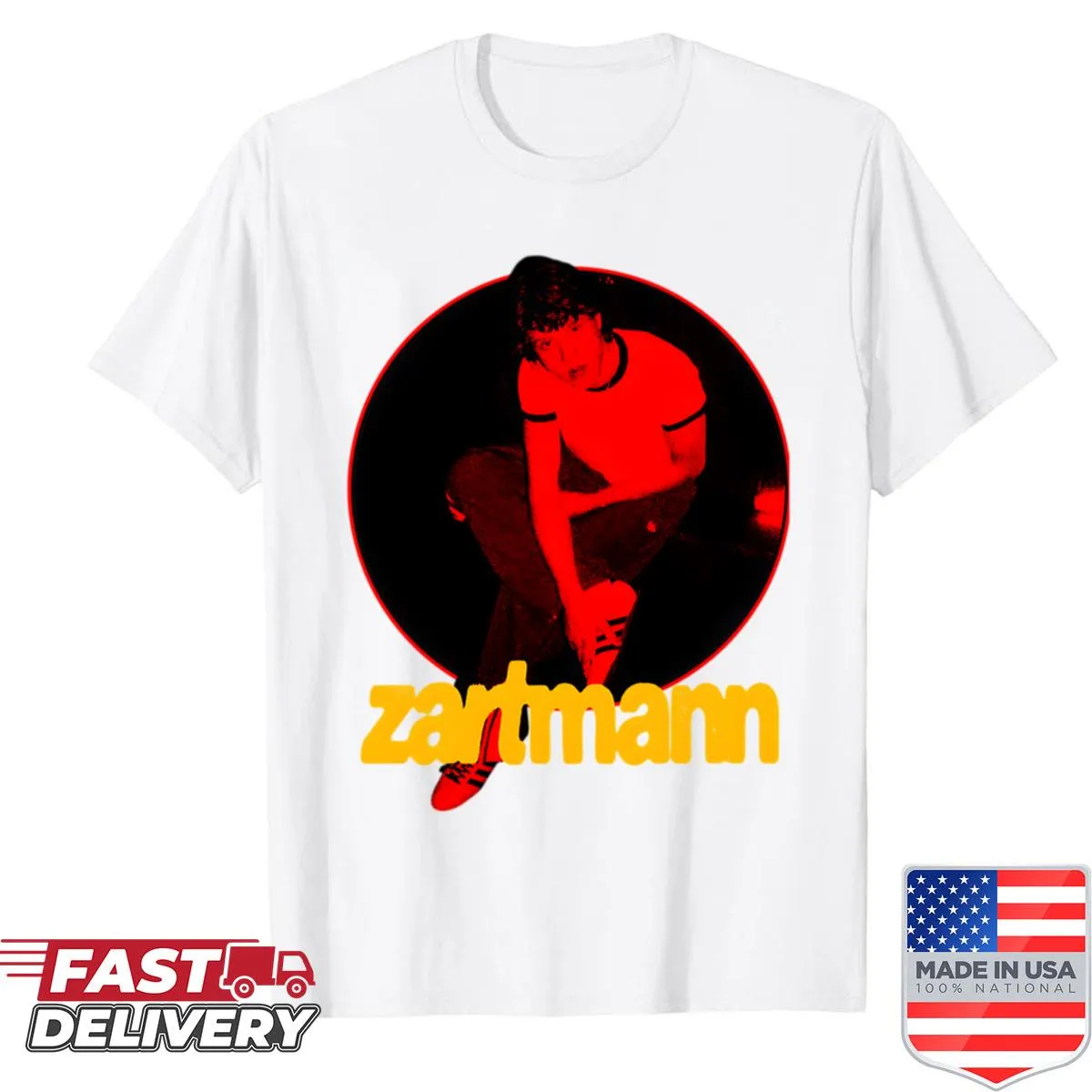 Minimalist oversized T-shirt with vintage-inspired graphic silhouette