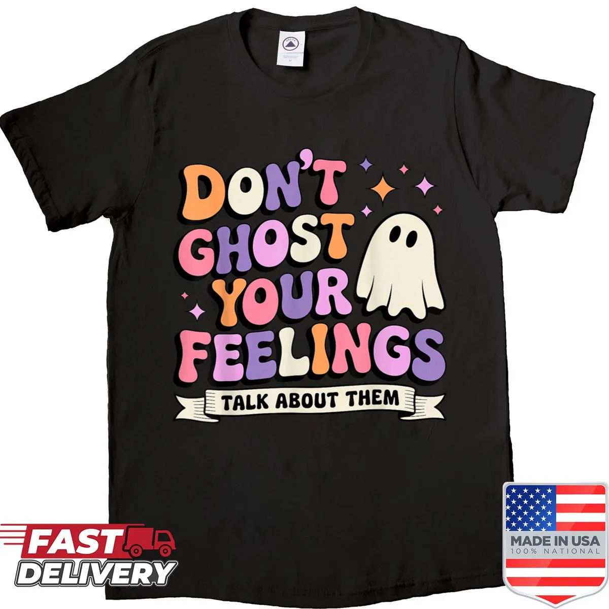 Funny Halloween shirt for school counselors with ghosting message