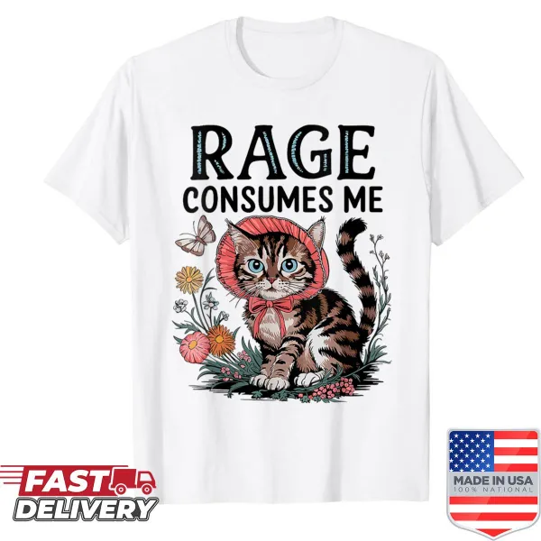 Funny cat saying t-shirt for women with humorous illustration