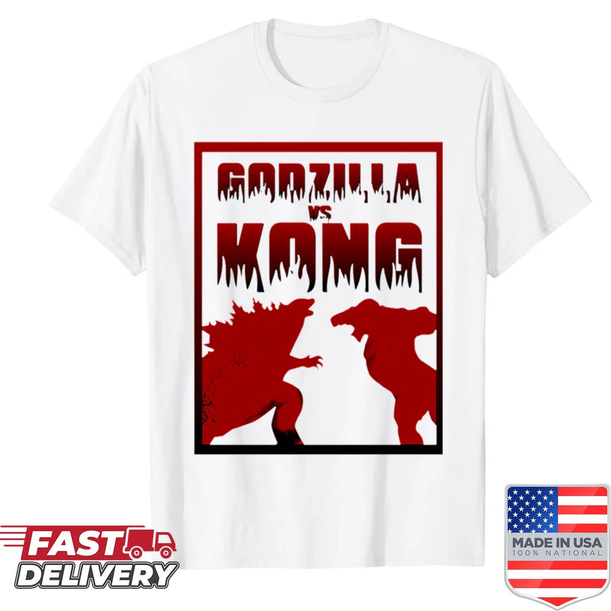 Fun shirt featuring various monsters including dragons and kings