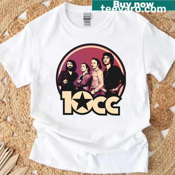 Vintage-style T-shirt honoring the band 10cc