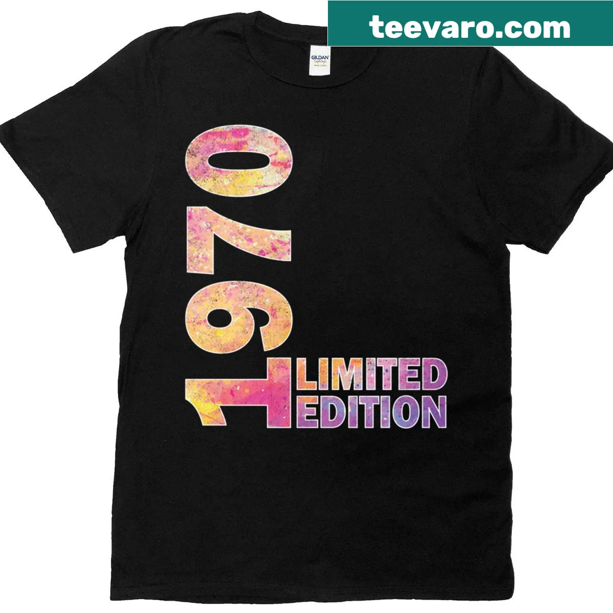 Birthday shirt featuring the text 'Born 1970' celebrating turning 55. — on a men's t-shirt