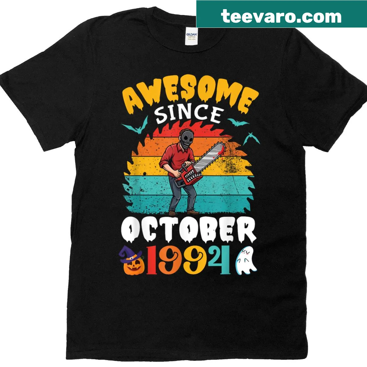 Birthday T-shirt celebrating 31 years since October 1994 — on a men's t-shirt