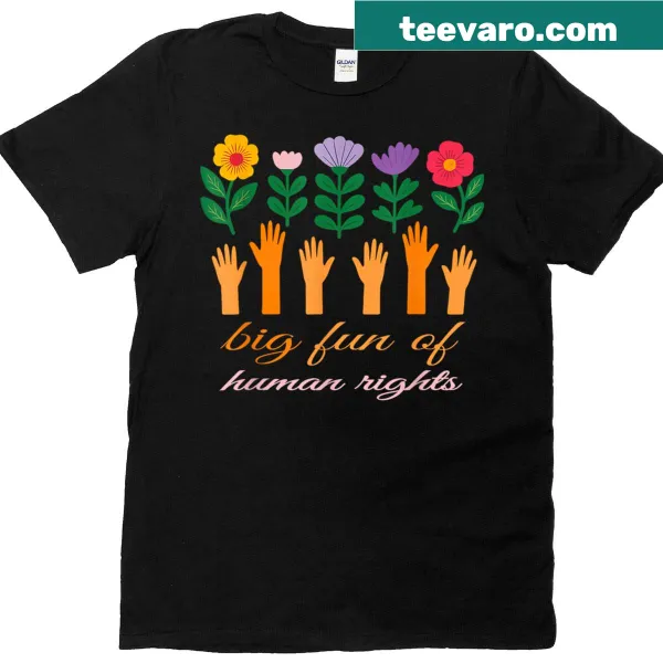 Human Rights themed t-shirt with bold text.