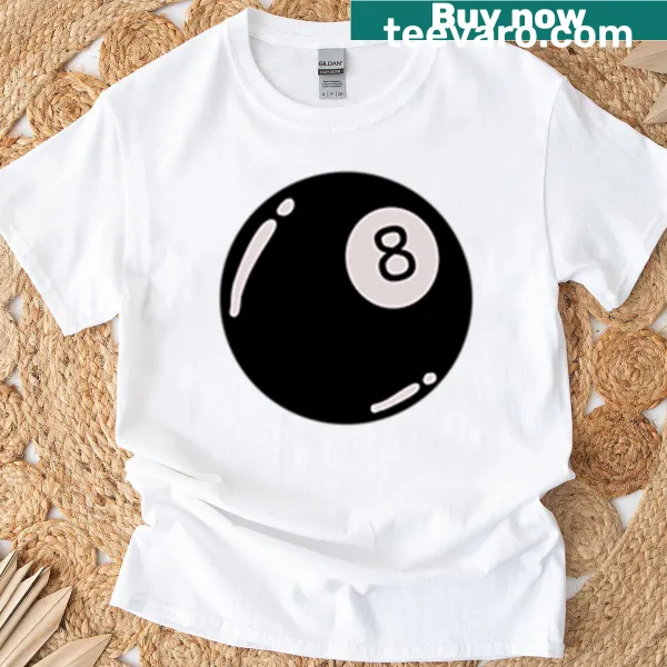 Vintage billiards t-shirt featuring the black 8 ball