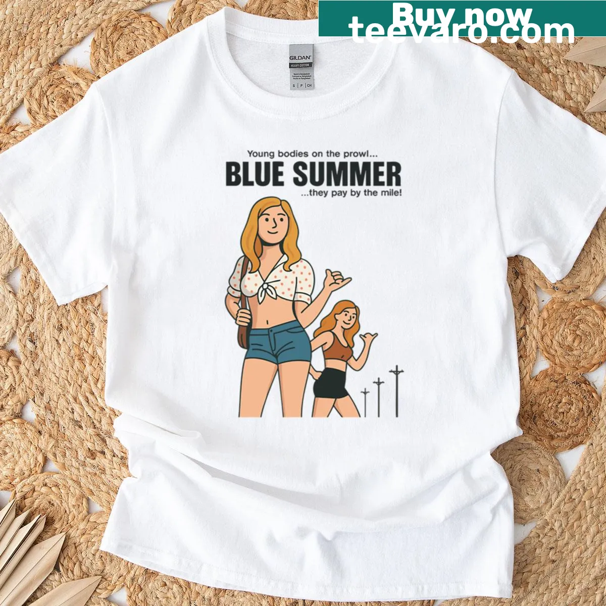 Vintage summer-themed T-shirt inspired by the year 1973 — on a men's t-shirt