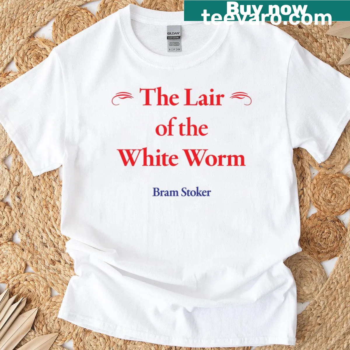 Literature-themed T-shirt inspired by Bram Stoker's novel — on a men's t-shirt