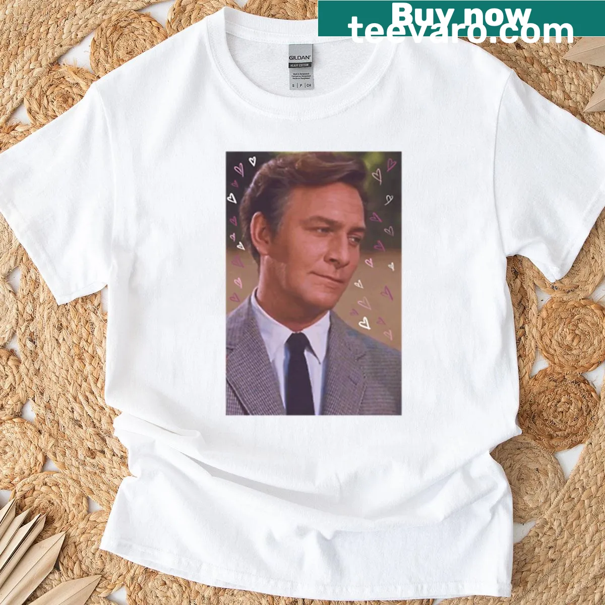 T-shirt featuring a design inspired by Captain Von Trapp from the film — on a men's t-shirt