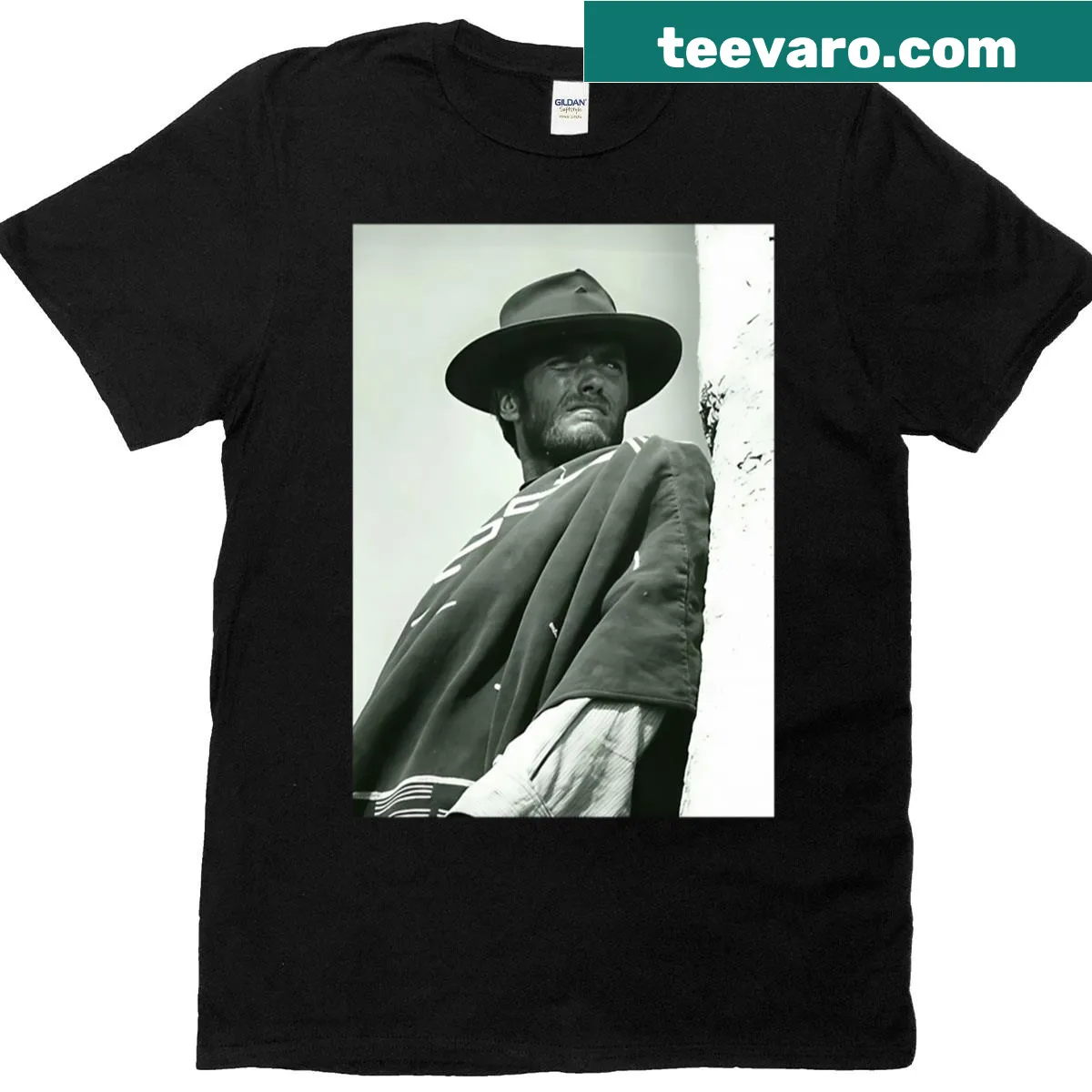 Silhouette T-shirt inspired by Clint Eastwood's character — on a men's t-shirt