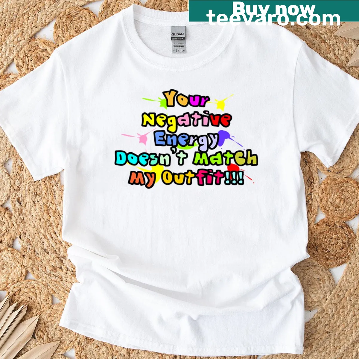 Sarcastic phrase t-shirt with playful typography — on a men's t-shirt