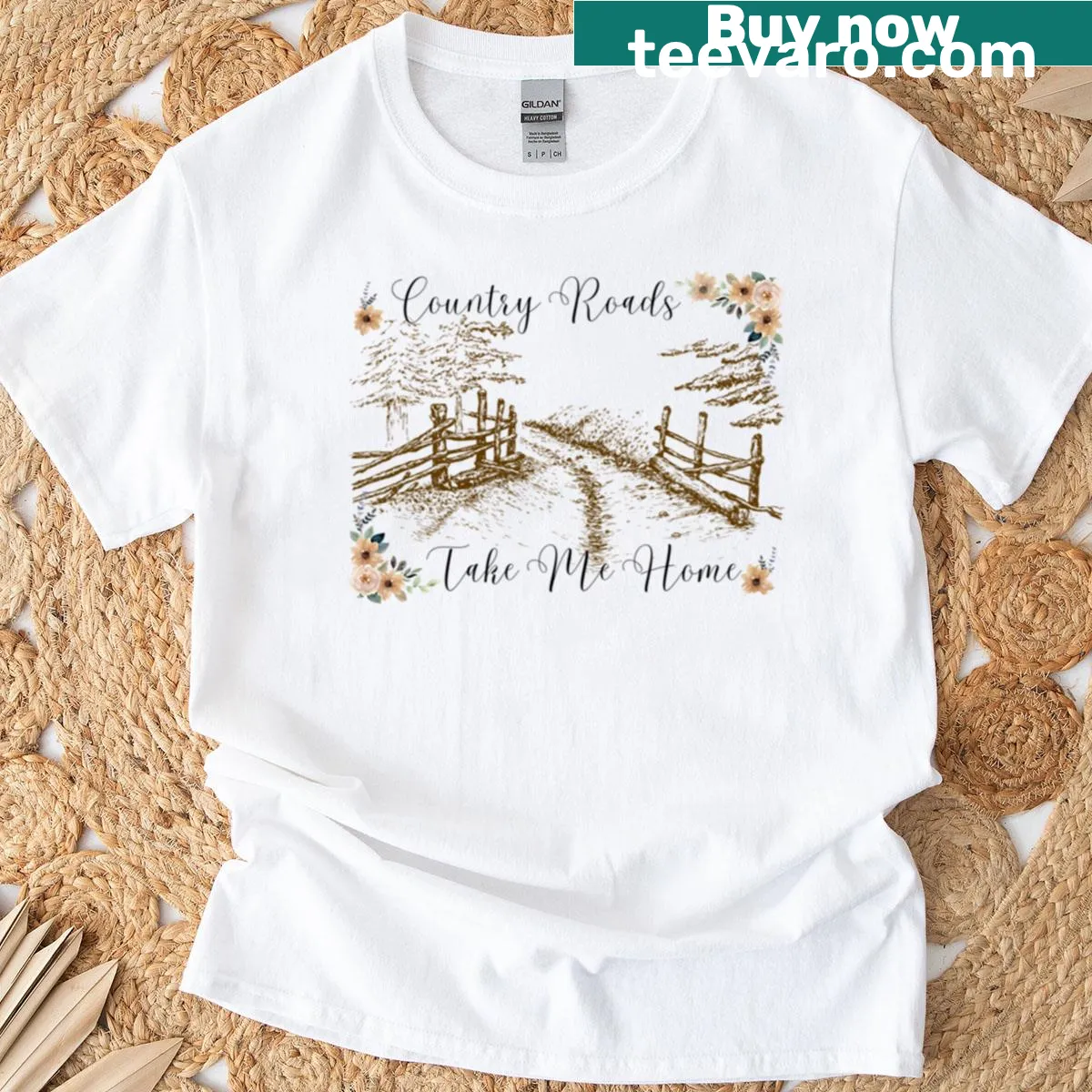 Country-themed t-shirt with heartfelt text — on a men's t-shirt
