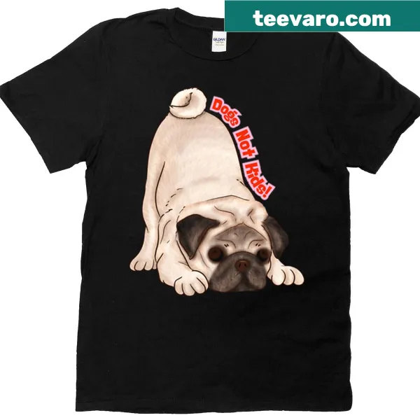 Typography shirt stating 'Dogs Better Than Kids' in playful font