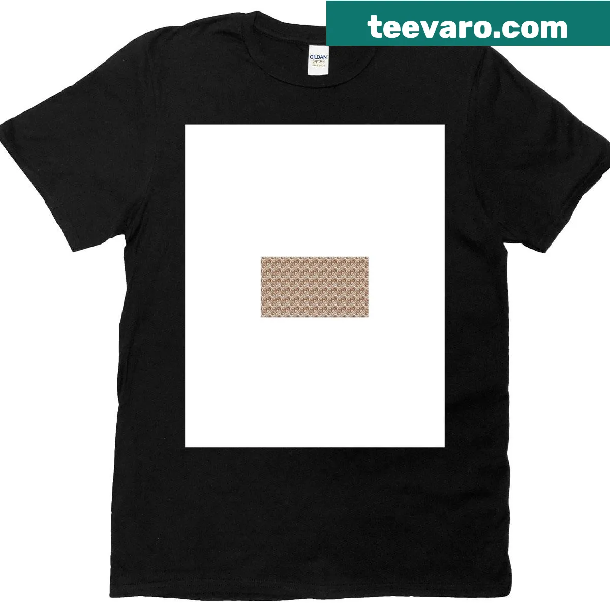 T-shirt with an elegant brown swirl pattern design. — on a men's t-shirt