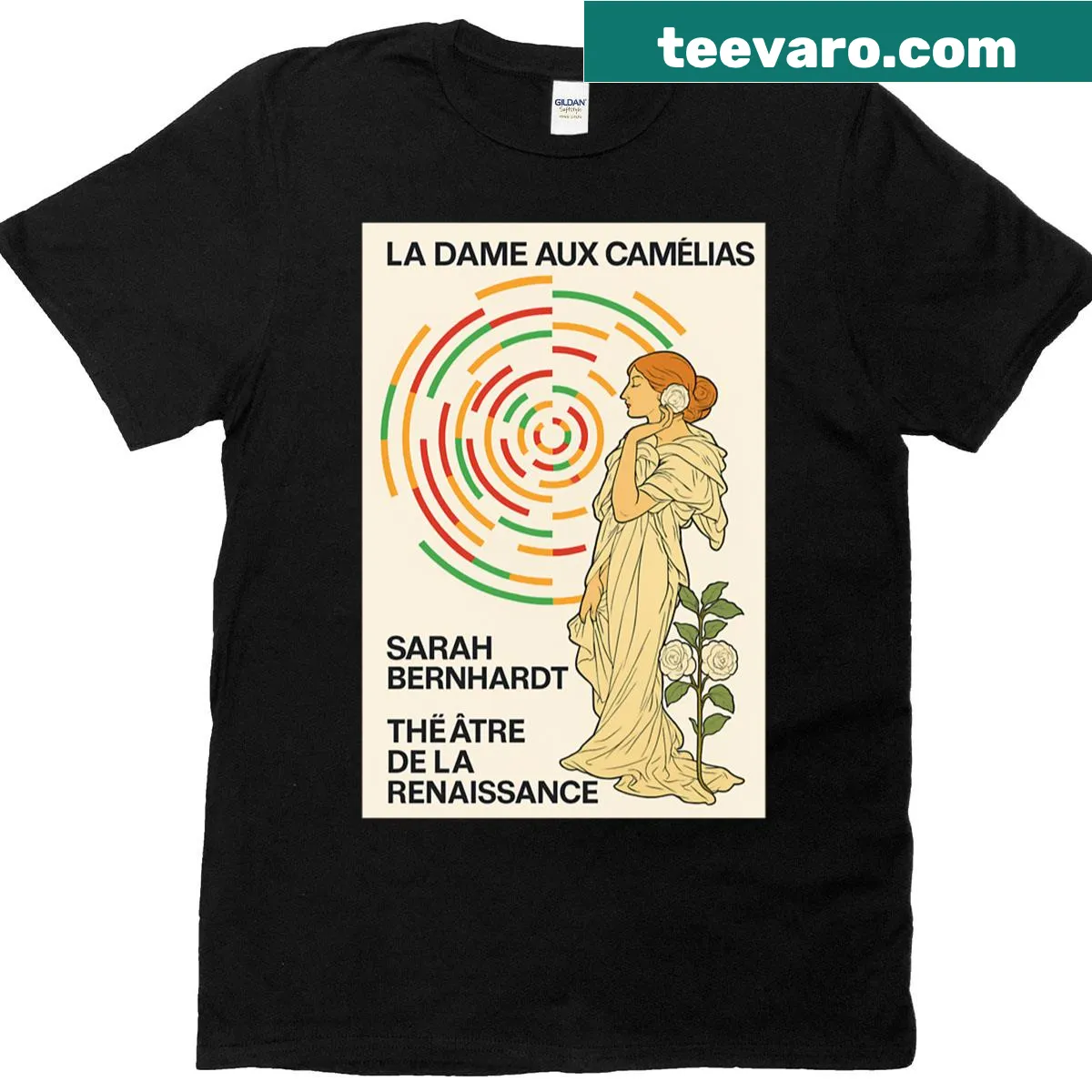 Elegant floral design of camellias on a stylish t-shirt — on a men's t-shirt