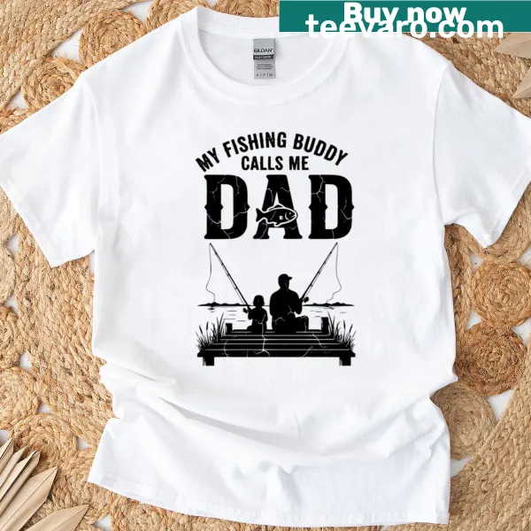 Sentimental T-shirt for dads featuring fishing-themed text