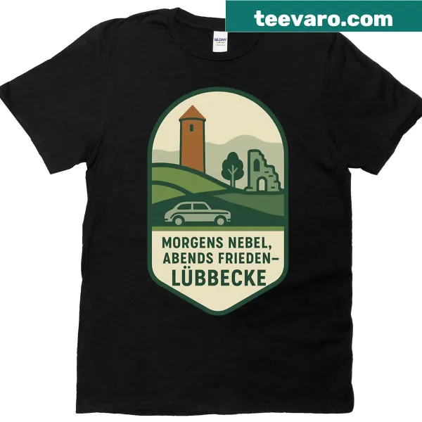 Oversized T-shirt with the phrase 'Fog In The Morning Peace In The Evening'