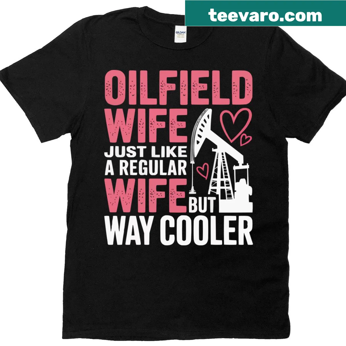 Funny Oil Rig Drilling Engineers Wife t-shirt with playful typography — on a men's t-shirt