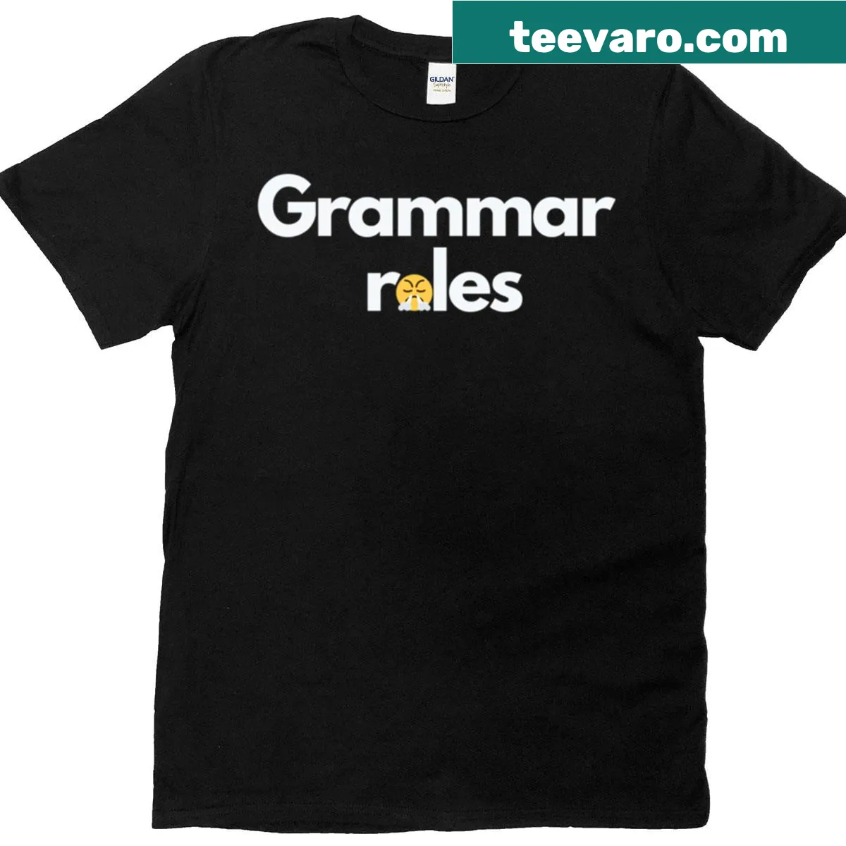 T-shirt featuring a creative design highlighting grammar rules — on a men's t-shirt