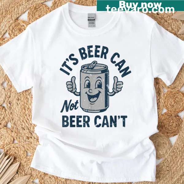 Witty phrase about beer on a humorous t-shirt