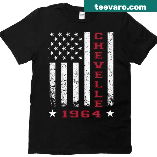 Vintage-style T-shirt featuring a Chevelle 64 muscle car silhouette