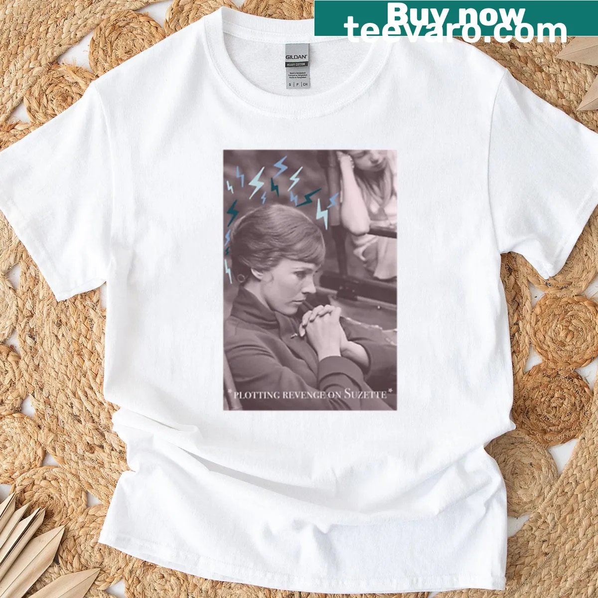 Graphic tribute to actress Julie Andrews on a t-shirt — on a men's t-shirt