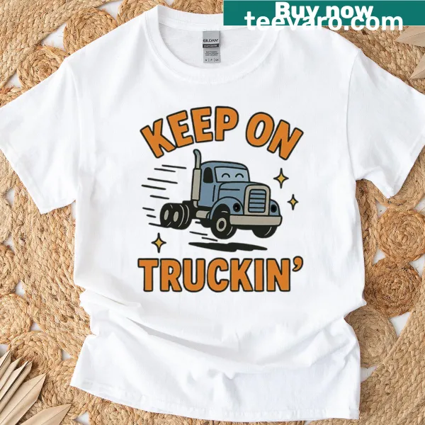 Vintage retro truck graphic on a casual t-shirt