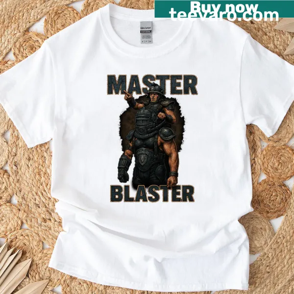T-shirt featuring Master Blaster from Mad Max with 'King Of Bartertown' text