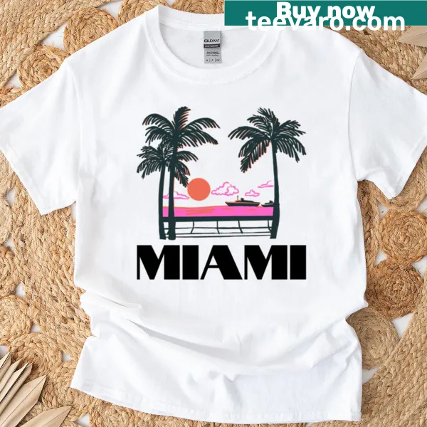 Miami-themed graphic T-shirt showcasing Florida culture