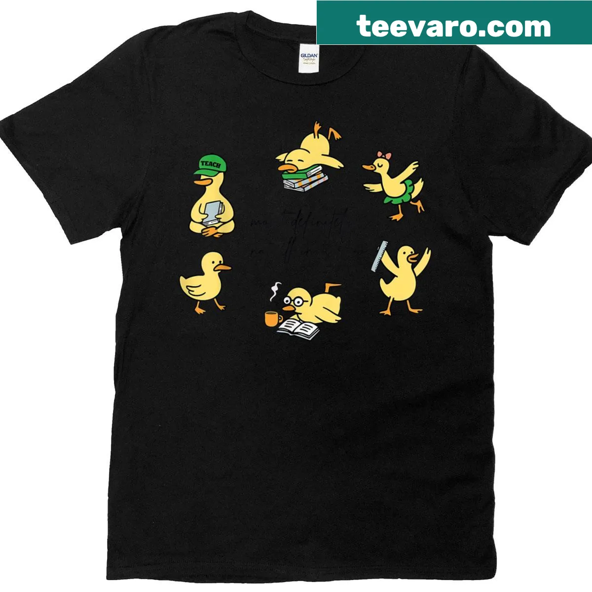 Witty graphic with ducks and humorous saying — on a men's t-shirt