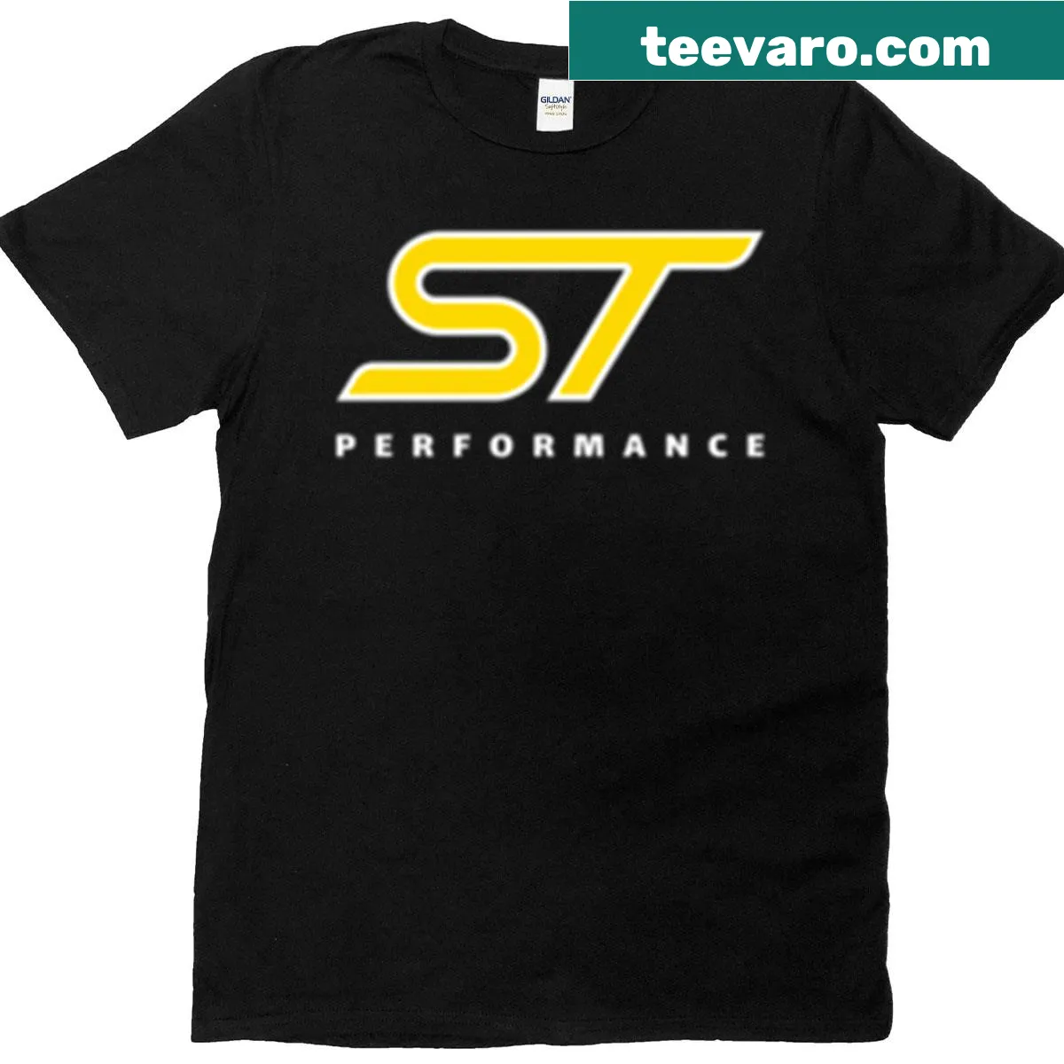 Illustration of the Motorsport St Focus Performance T-shirt showcasing the car design — on a men's t-shirt