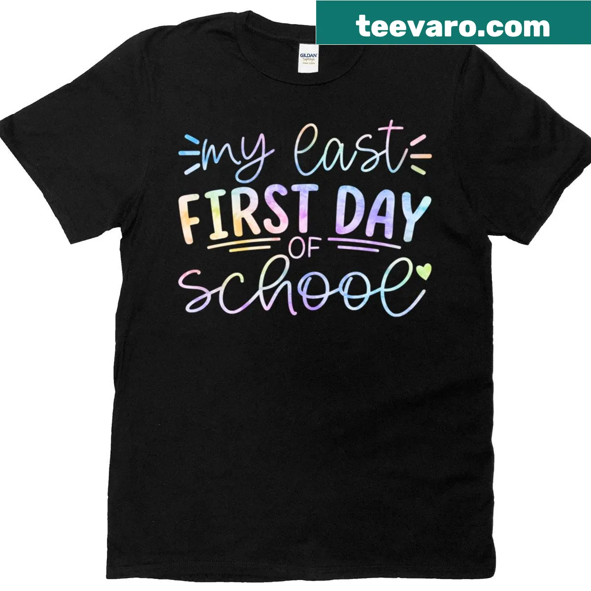 Retirement T-shirt for teachers with text: My Last First Day Of School Senior 2026. — on a men's t-shirt