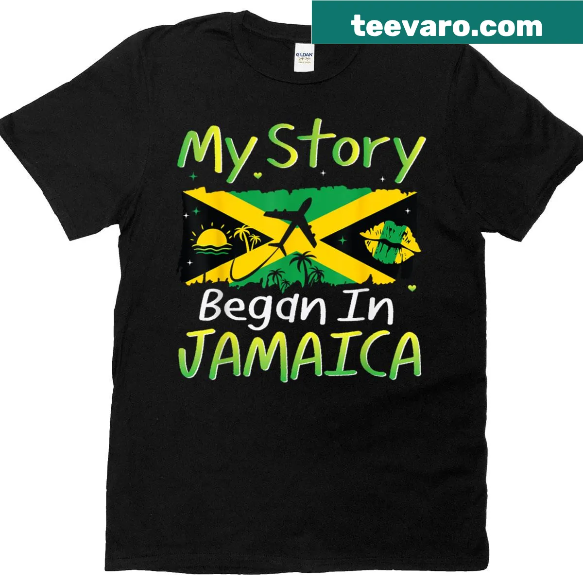 T-shirt celebrating a story that began in Jamaica — on a men's t-shirt