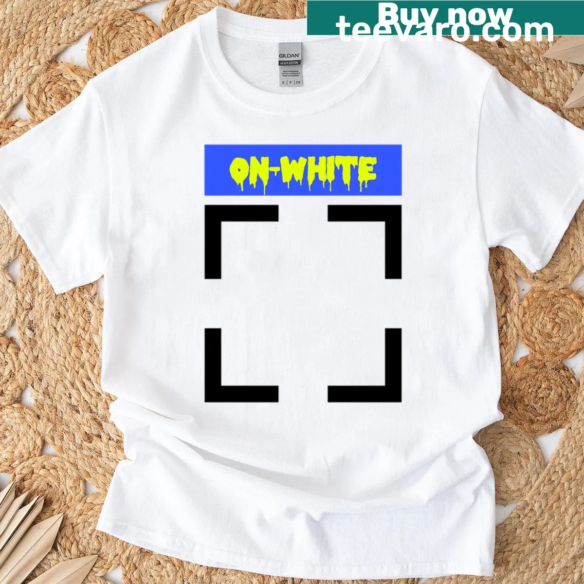 Trendy urban fashion spoof logo T-shirt — on a men's t-shirt