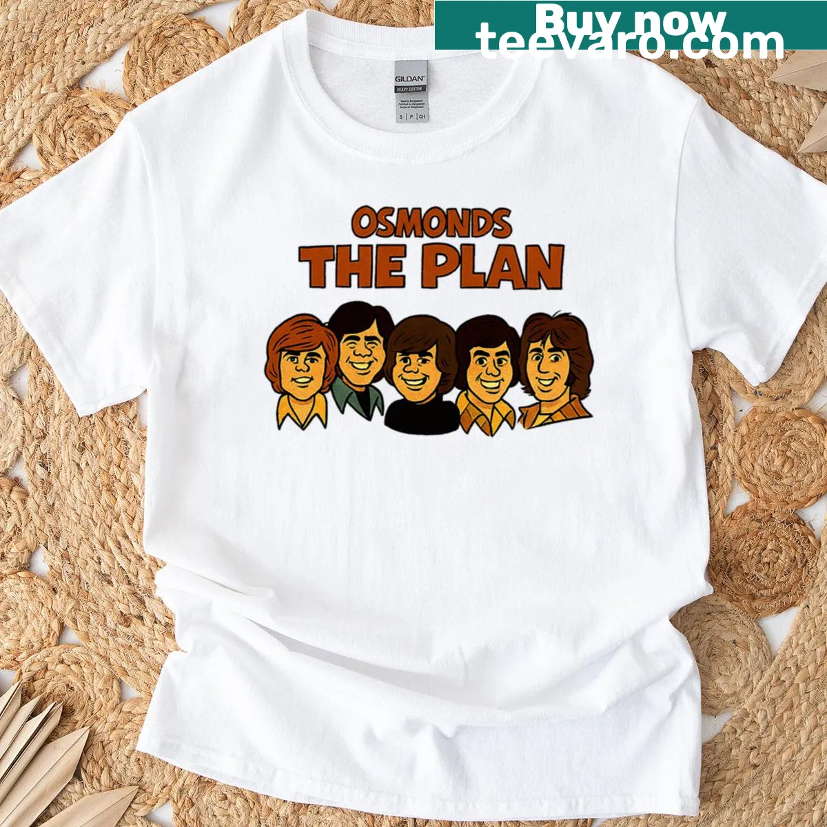 Emblematic design celebrating the Osmonds — on a men's t-shirt