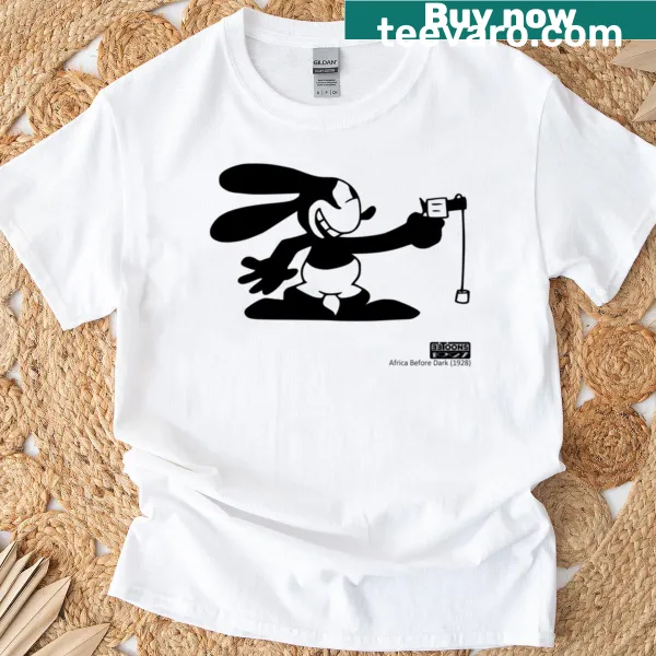 Vintage-style Oswald film-themed oversized T-shirt with a classic graphic