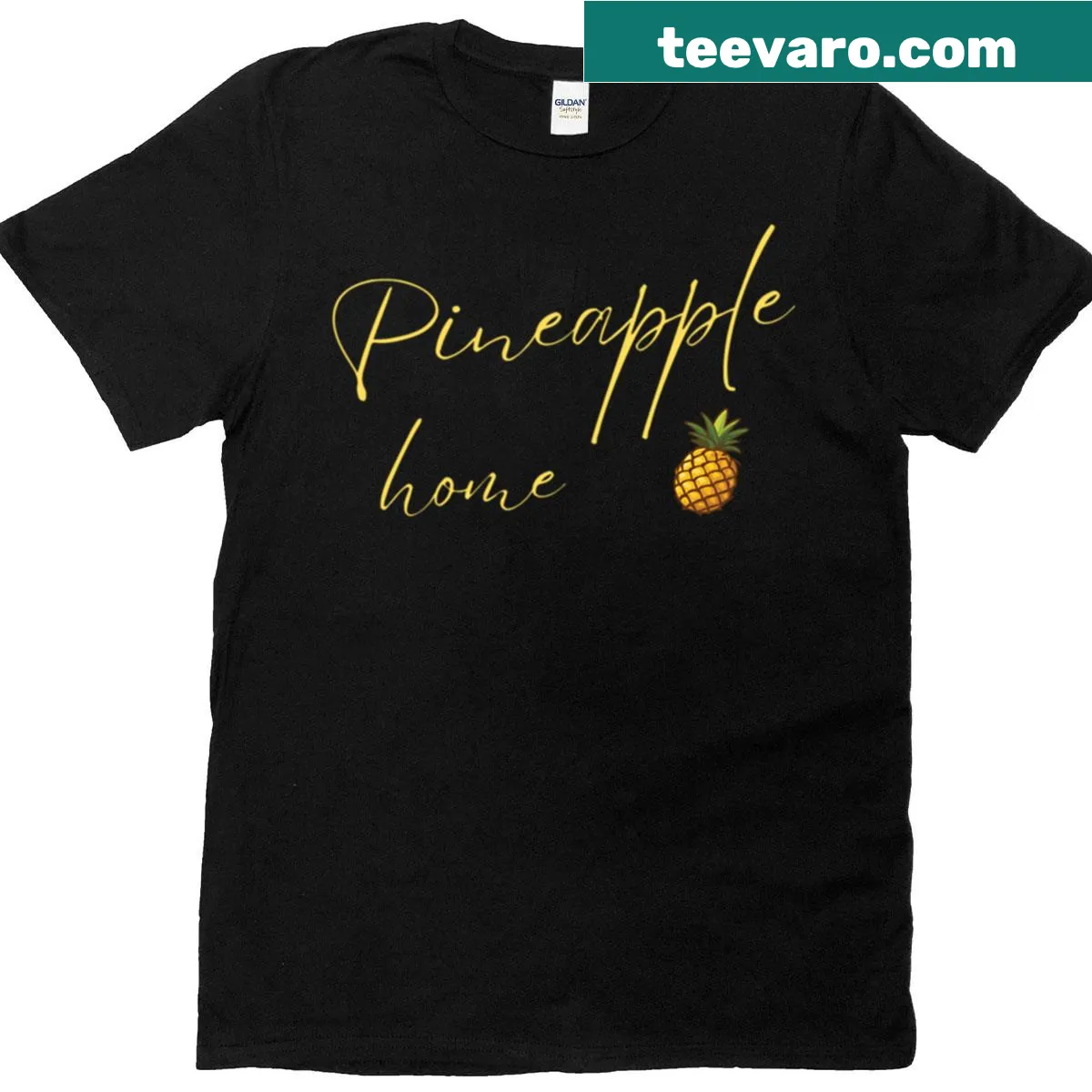 Oversized t-shirt featuring a nostalgic pineapple and undersea graphic — on a men's t-shirt