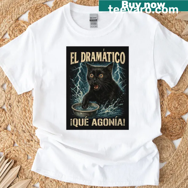 Funny black cat meme t-shirt in 90s style