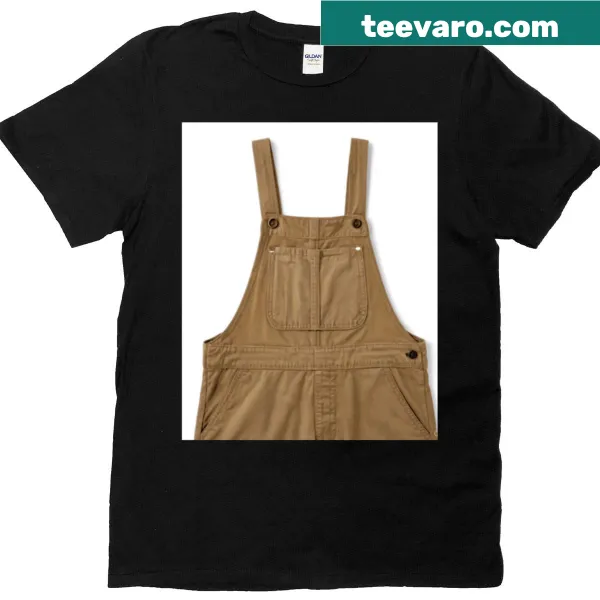 Graphic T-shirt featuring a retro bib overalls design for farm lovers